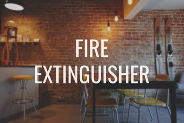 Fire Extinguisher Decal - Vinyl Sticker for Businesses, Stores, Bars, Coffee Shops, Eatery, Cafeteria, Food Truck!